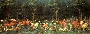 UCCELLO, Paolo The Hunt in the Forest aer